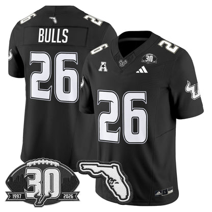 Men's South Florida Bulls 30th Anniversary Patch Vapor Limited Jersey - All Stitched