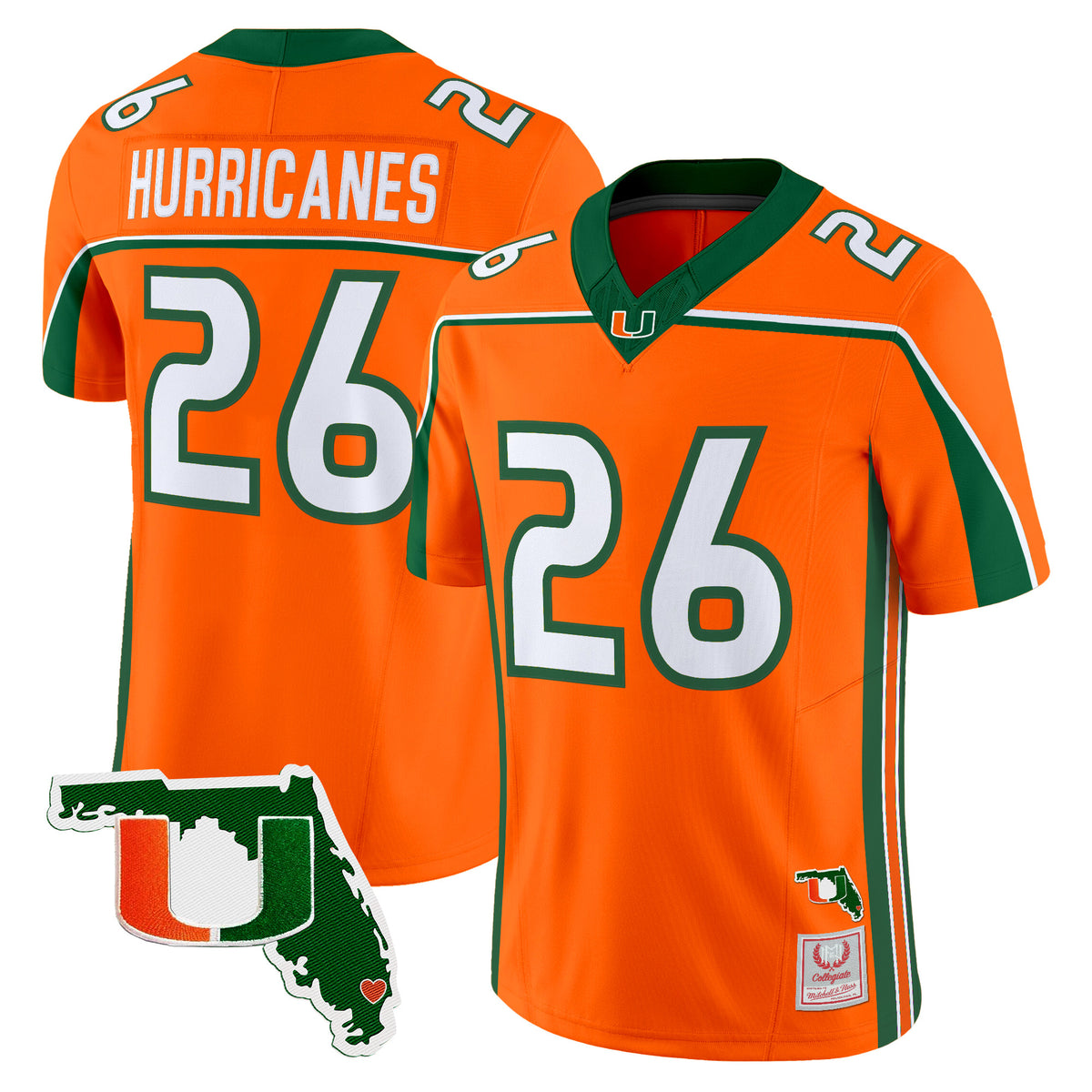 Miami Hurricanes Throwback Vapor Limited Jersey - Florida Patch - Stitched