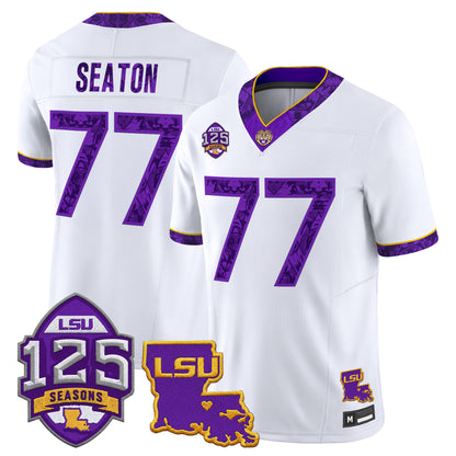 LSU Tigers 'Silent Season of 1918' Vapor Limited Jersey - Louisiana Patch - Stitched