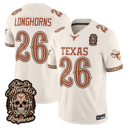  Texas Longhorns Día de los Muertos Vapor Limited Jersey - Stitched