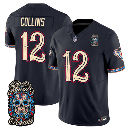  Houston Texans Día de los Muertos Vapor Limited Jersey - Stitched