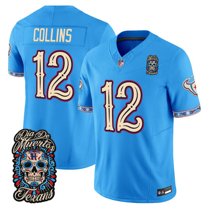  Houston Texans Día de los Muertos Vapor Limited Jersey - Stitched