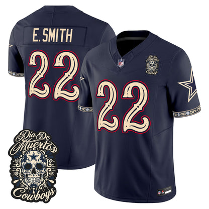  Dallas Cowboys Día de los Muertos Vapor Limited Jersey - Stitched