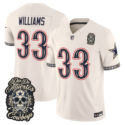  Dallas Cowboys Día de los Muertos Vapor Limited Jersey - Stitched