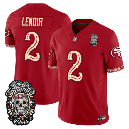  San Francisco 49ers Día de los Muertos Vapor Limited Jersey - Stitched