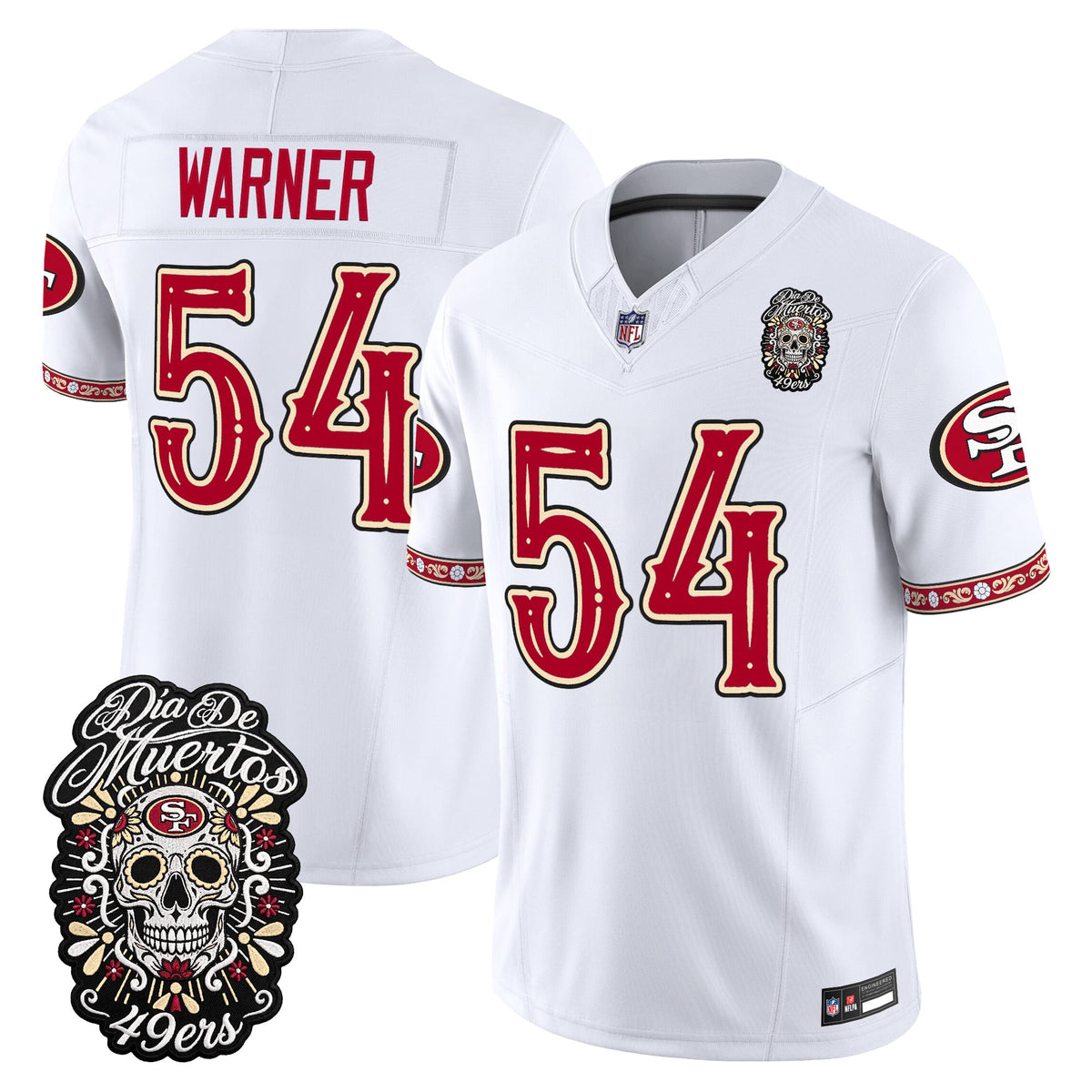  San Francisco 49ers Día de los Muertos Vapor Limited Jersey - Stitched