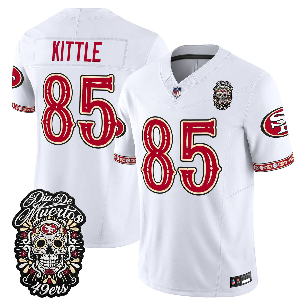  San Francisco 49ers Día de los Muertos Vapor Limited Jersey - Stitched