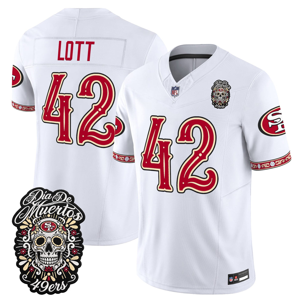  San Francisco 49ers Día de los Muertos Vapor Limited Jersey - Stitched