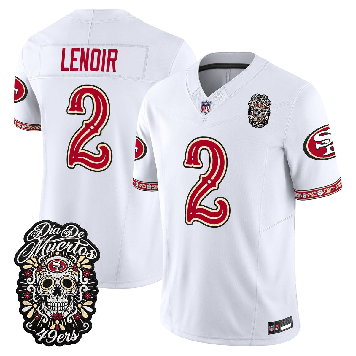  San Francisco 49ers Día de los Muertos Vapor Limited Jersey - Stitched