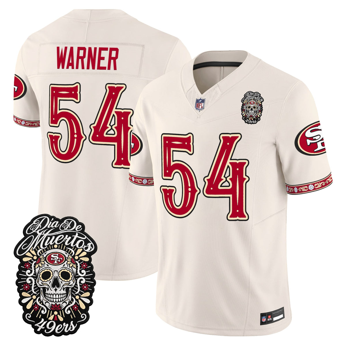  San Francisco 49ers Día de los Muertos Vapor Limited Jersey - Stitched