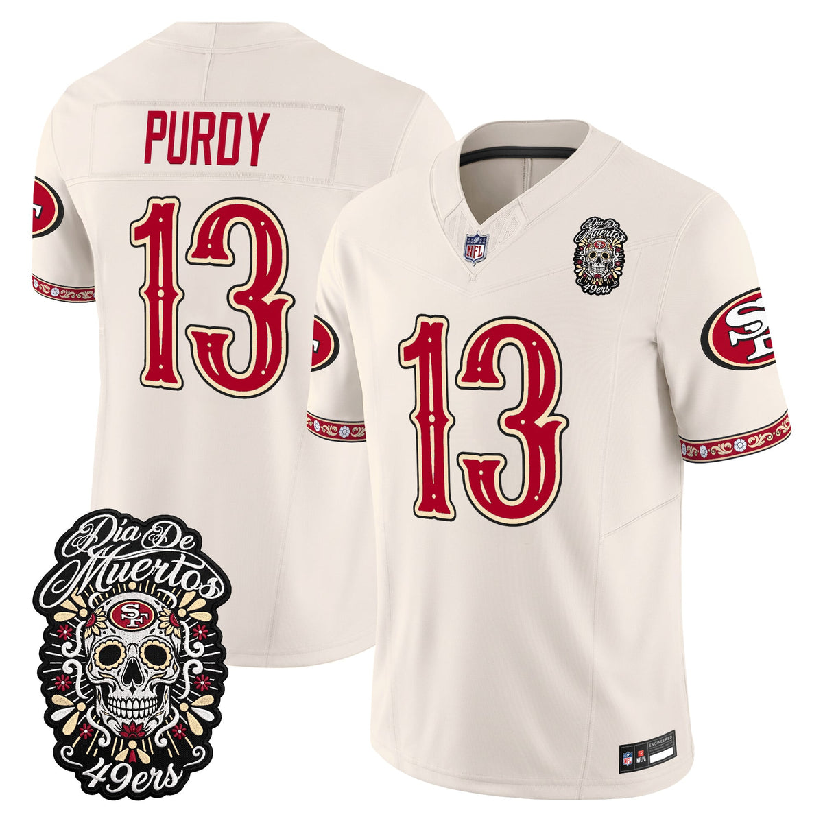  San Francisco 49ers Día de los Muertos Vapor Limited Jersey - Stitched