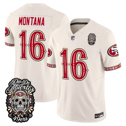  San Francisco 49ers Día de los Muertos Vapor Limited Jersey - Stitched