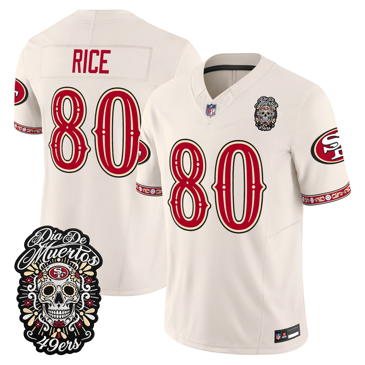  San Francisco 49ers Día de los Muertos Vapor Limited Jersey - Stitched