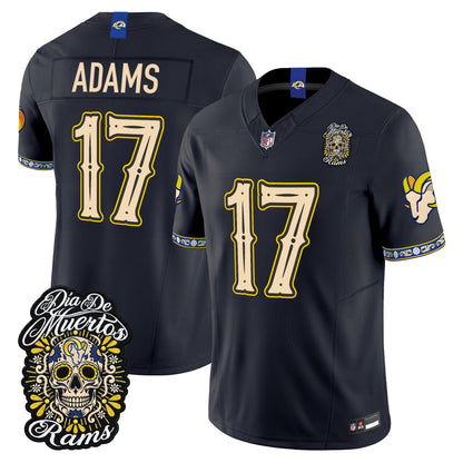  Los Angeles Rams Día de los Muertos Vapor Limited Jersey - Stitched