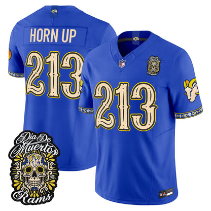  Los Angeles Rams Día de los Muertos Vapor Limited Jersey - Stitched