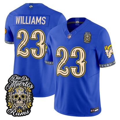  Los Angeles Rams Día de los Muertos Vapor Limited Jersey - Stitched
