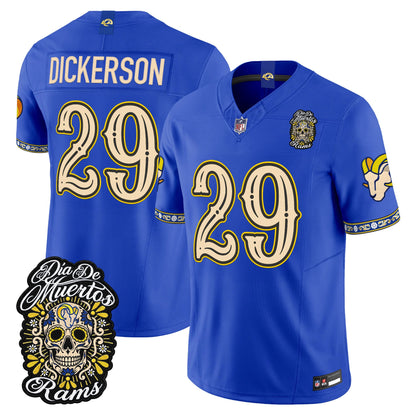  Los Angeles Rams Día de los Muertos Vapor Limited Jersey - Stitched