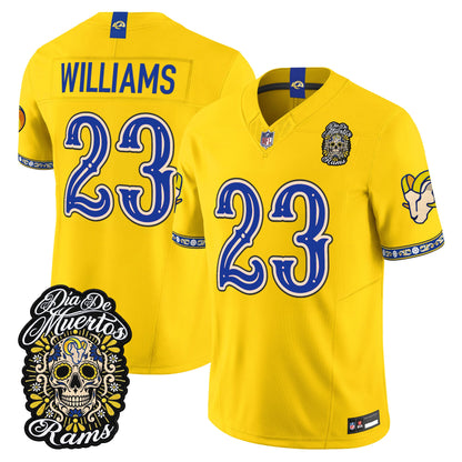  Los Angeles Rams Día de los Muertos Vapor Limited Jersey - Stitched