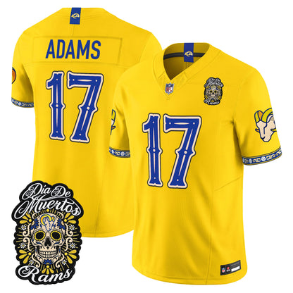  Los Angeles Rams Día de los Muertos Vapor Limited Jersey - Stitched