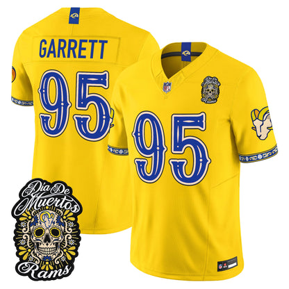  Los Angeles Rams Día de los Muertos Vapor Limited Jersey - Stitched