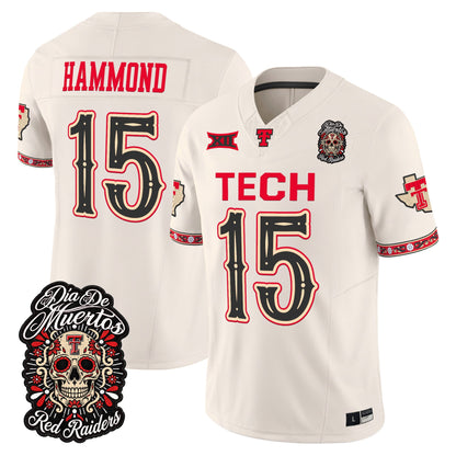  Texas Tech Red Raiders Día de los Muertos Vapor Limited Jersey - Stitched