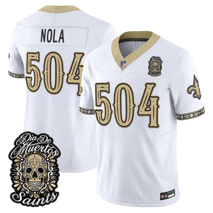  New Orleans Saints Día de los Muertos Vapor Limited Jersey - Stitched