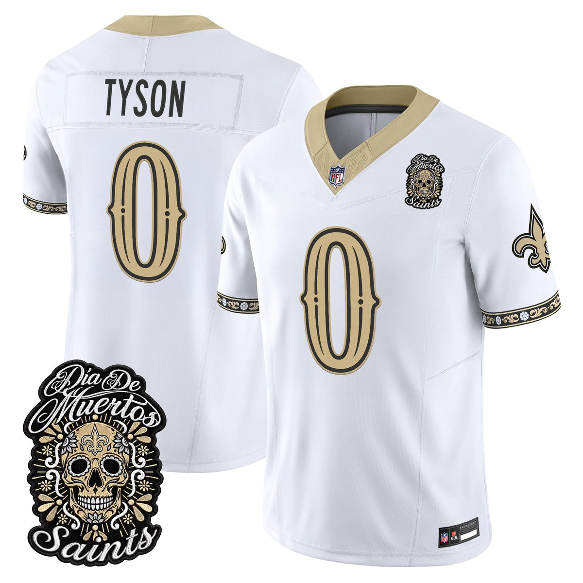  New Orleans Saints Día de los Muertos Vapor Limited Jersey - Stitched