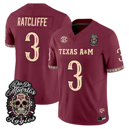  Texas A&M Aggies Día de los Muertos Vapor Limited Jersey - Stitched
