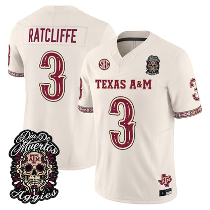  Texas A&M Aggies Día de los Muertos Vapor Limited Jersey - Stitched
