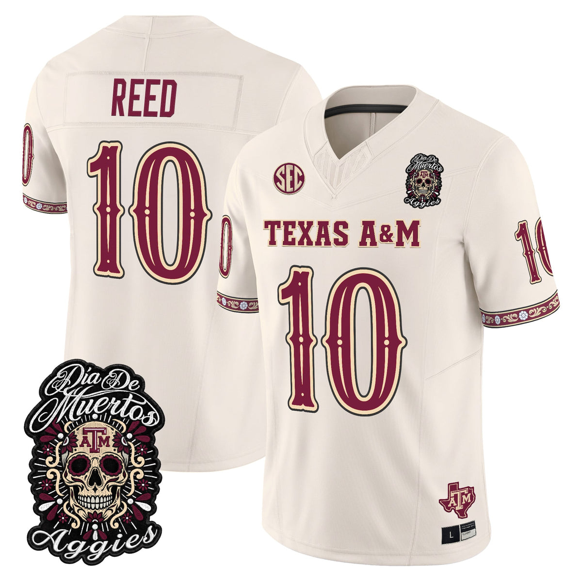  Texas A&M Aggies Día de los Muertos Vapor Limited Jersey - Stitched