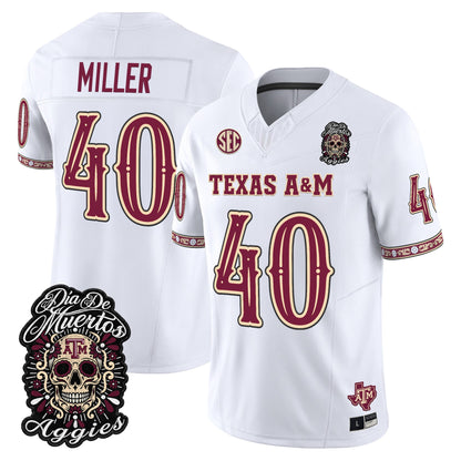  Texas A&M Aggies Día de los Muertos Vapor Limited Jersey - Stitched