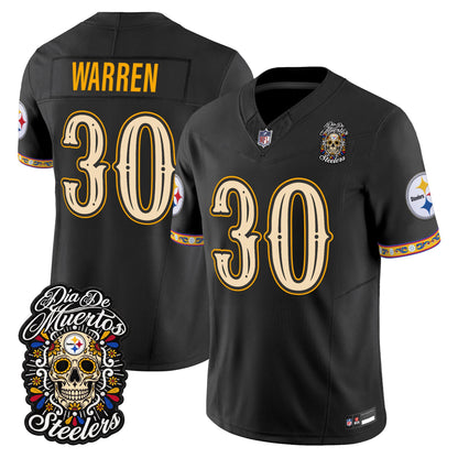  Pittsburgh Steelers Día de los Muertos Vapor Limited Jersey - Stitched