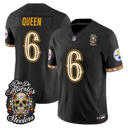  Pittsburgh Steelers Día de los Muertos Vapor Limited Jersey - Stitched
