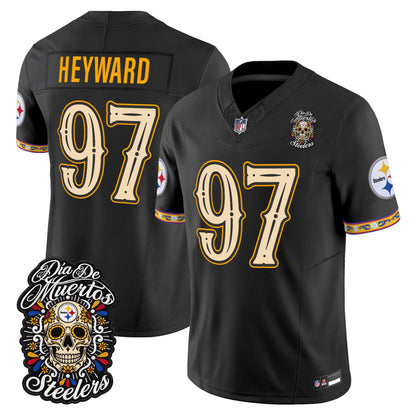 Pittsburgh Steelers Día de los Muertos Vapor Limited Jersey - Stitched