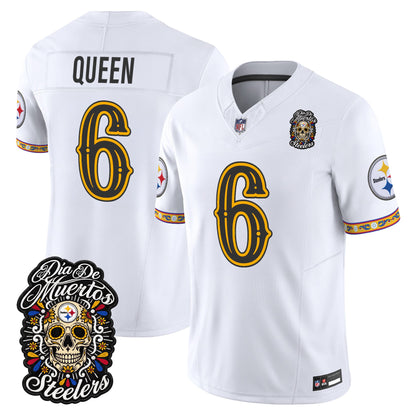  Pittsburgh Steelers Día de los Muertos Vapor Limited Jersey - Stitched