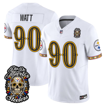  Pittsburgh Steelers Día de los Muertos Vapor Limited Jersey - Stitched