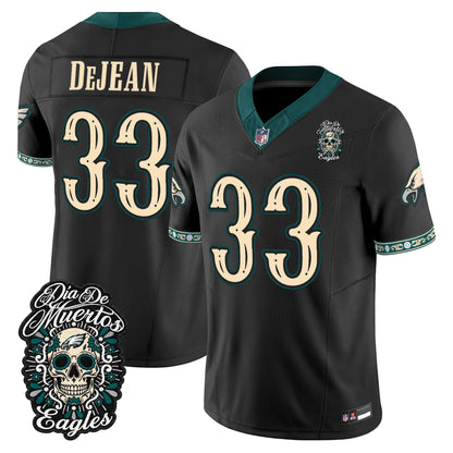  Philadelphia Eagles Día de los Muertos Vapor Limited Jersey - Stitched