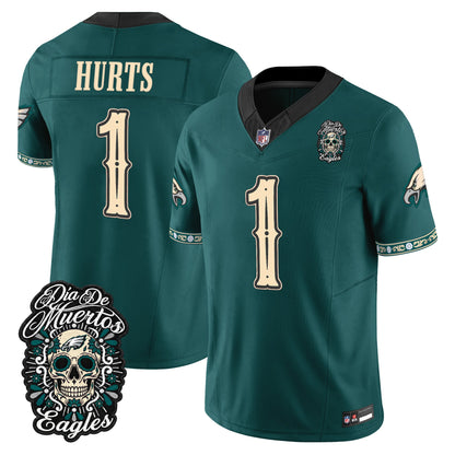  Philadelphia Eagles Día de los Muertos Vapor Limited Jersey - Stitched