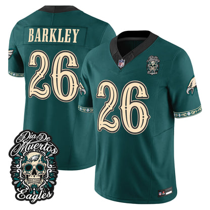  Philadelphia Eagles Día de los Muertos Vapor Limited Jersey - Stitched