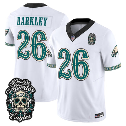  Philadelphia Eagles Día de los Muertos Vapor Limited Jersey - Stitched