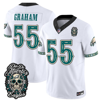  Philadelphia Eagles Día de los Muertos Vapor Limited Jersey - Stitched