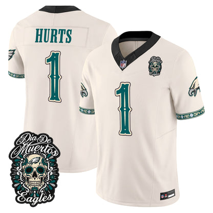  Philadelphia Eagles Día de los Muertos Vapor Limited Jersey - Stitched