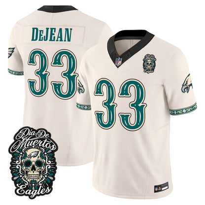  Philadelphia Eagles Día de los Muertos Vapor Limited Jersey - Stitched