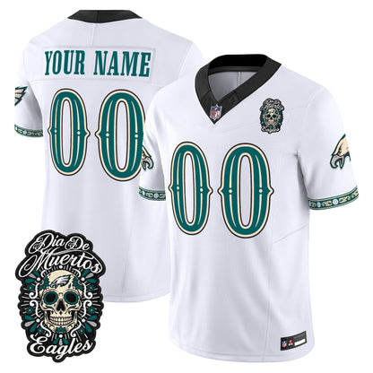 Philadelphia Eagles Día de los Muertos Vapor Limited Custom Jersey - Stitched