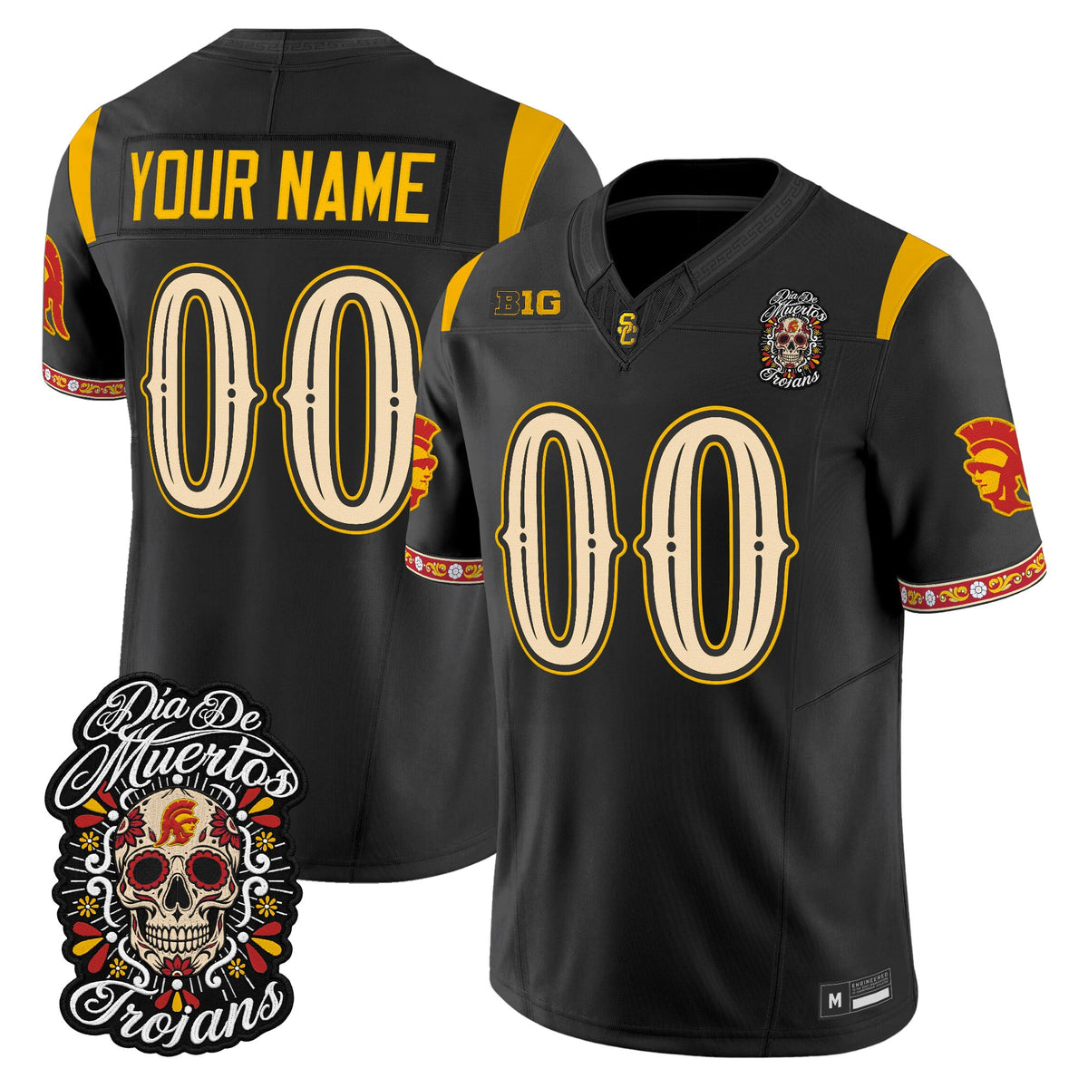 USC Trojans Día de los Muertos Vapor Limited Custom Jersey - Stitched