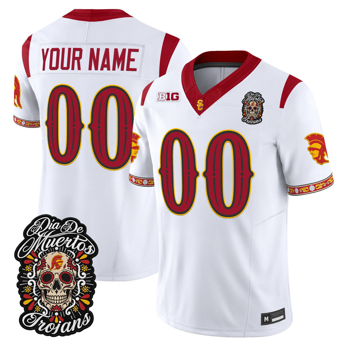 USC Trojans Día de los Muertos Vapor Limited Custom Jersey - Stitched
