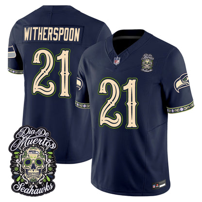  Seattle Seahawks Día de los Muertos Vapor Limited Jersey - Stitched