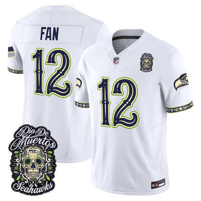  Seattle Seahawks Día de los Muertos Vapor Limited Jersey - Stitched