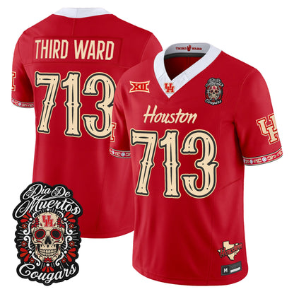  Houston Cougars Día de los Muertos Vapor Limited Jersey - Stitched