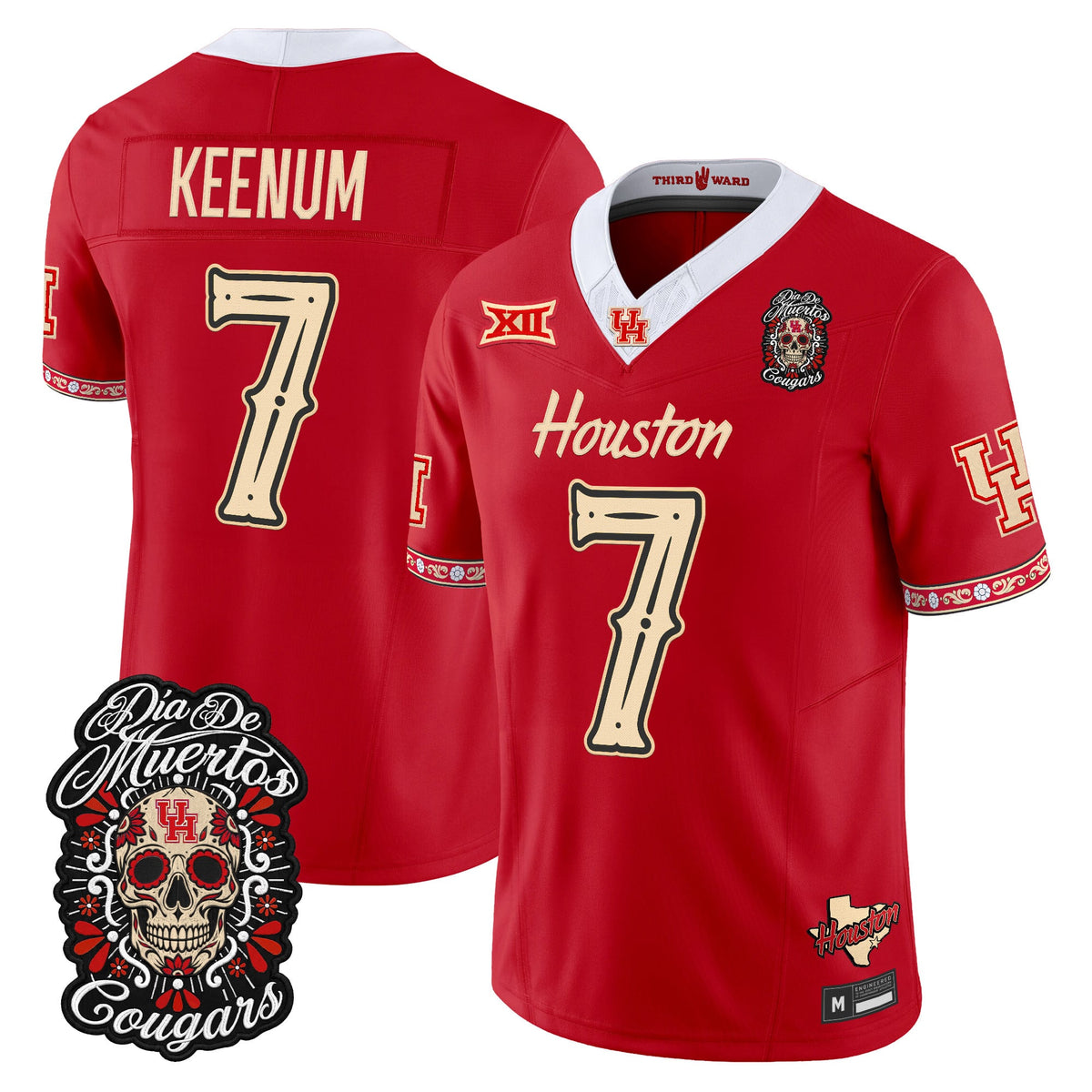  Houston Cougars Día de los Muertos Vapor Limited Jersey - Stitched